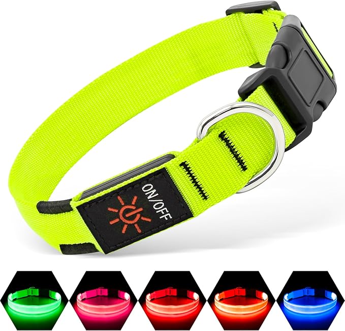 Glow in the dark collar - keep your pet safe and seen after dark